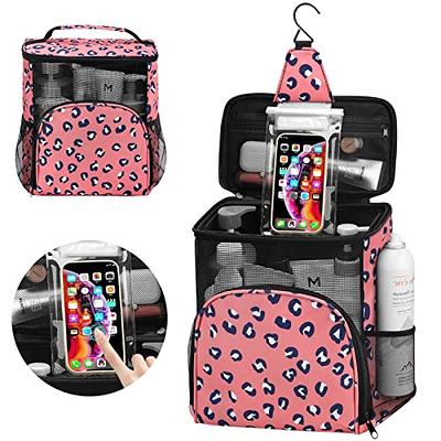 BINSUNS Portable Shower Caddy, Hanging Toiletry Bag with Phone Pocket,  Travel Shower Caddy Organizer College Essentials - College, Dorms, Gym,  Camp, Bath(Leopard print pink) - Yahoo Shopping