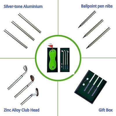 Golf Pen Gift Set Cool Office Gadgets Desk Accessories for Men Boss Dad  Golfers Him Coworkers - Mini Golf Club Pens Unique Desktop Games Novelty  Table