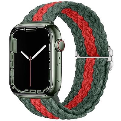  Cangroo 5 Pack Stretchy Nylon Bands Compatible with Apple Watch  Band 38mm 40mm 41mm 42mm 44mm 45mm 49mm for Women Men, Elastic Solo Loop  Braided Wristbands for iWatch SE Ultra Series