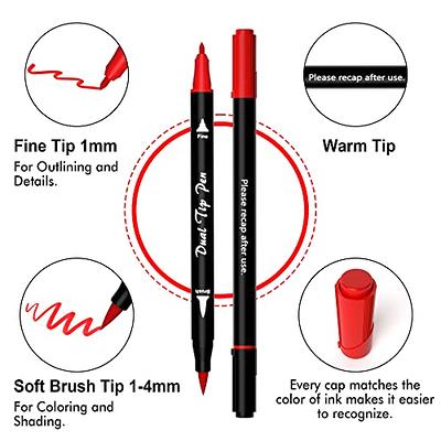 Eglyenlky Markers for Adult Coloring, 100 colors Dual Brush Pens Art Coloring  Pens with Fine Tip and Brush Tip for Adult Kids Drawing Lettering  Calligraphy Sketching (White Set) - Yahoo Shopping