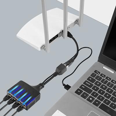 SinLoon Gigabit RJ45 Network Splitter Adapter, 1 to 4 Ethernet