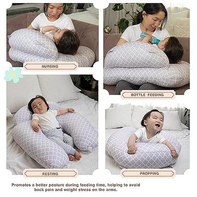 PILLANI Nursing Pillow for Breastfeeding & Bottle Feeding, Support Breast  Feeding Pillow for Mom & Baby,w/Adjustable Waist Strap, Removable Cotton