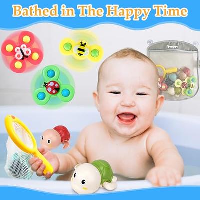 Bath Toys Floating Boat Train with Silicone Bath Toys, 9pcs Mold Free No Mold Baby Bath Toys for Kids Ages 1-3, Bathtub Bath Toys for Toddlers 1-3