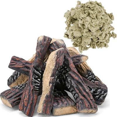 Frienda Glowing Embers Rock Wool Mixed with Vermiculite Crackling Ash for  Gas Fireplace Realistic Fake Coals for Indoor Vented Gas Fireplace Gas Log
