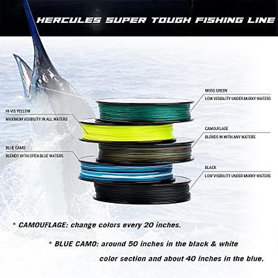 HERCULES 20 lb Test Small Diameter 4 Strands PE Braided Floating Fishing  Line 