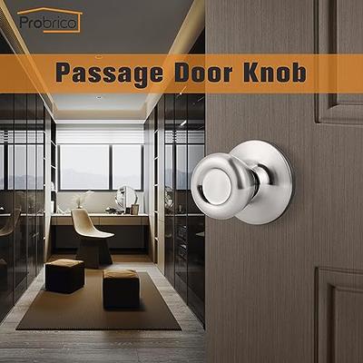 Crystal Glass Door Knobs in Round Ball Style, Passage/Privacy Knob