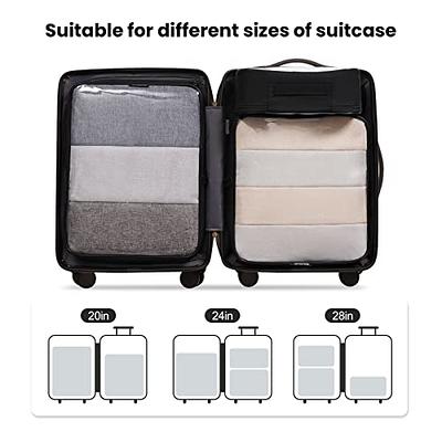 BAGAIL Clear Packing Cubes Packing Organizer for Travel Accessories Luggage Suitcase, Black 3set