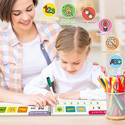 Learning Activities Learn to Write for Kids Age 3+, 40 Pages Preschool  Handwriting Practice Number Letter Tracing Workbook, Toddler Dry Erase  Educational Montessori toy for 3-5 Years Old –  – Toys and  Game Store