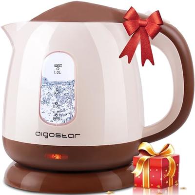 Aigostar Small Electric Kettle, 1L Portable Electric Tea Kettle