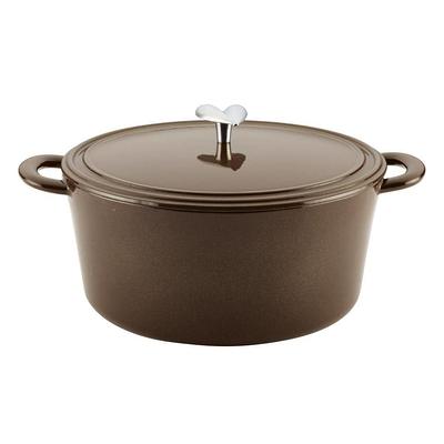 LEXI HOME 2.8 qt. Durable Cast Iron Dutch Oven Casserole Pot in Cream Enamel  LB5439 - The Home Depot