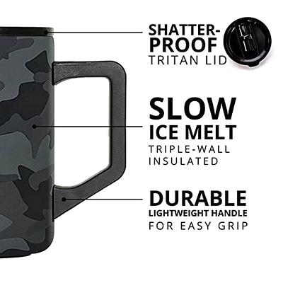 Elemental Summit Insulated Coffee Mug with Lid & Handle, Insulated Vacuum  Camp Coffee Cup, Triple Wall Stainless Steel Travel Mug, Hot and Cold Thermal  Coffee Tumbler, 16oz - Black Camo - Yahoo Shopping
