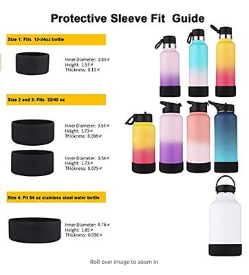 Protective Silicone Bottle Boot/Sleeve Hydro Vacuum Flask Compatible, BPA  Free Anti-Slip Bottom Cover Cap Stainless Steel Water Bottle, Dishwasher  Safe (Teal, 32 and 40 oz) 