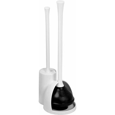 Great Value Bowl Brush Plunger and Caddy, White