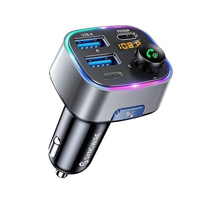 Syncwire Bluetooth 5.3 FM Transmitter Car Adapter 48W (PD 36W