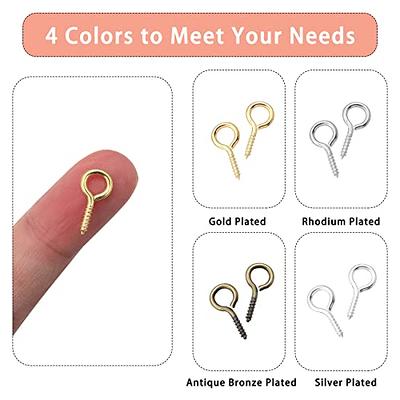 Linsoir Beads 400 Pcs Metal Screw Eye Pins Set 7X14mm Mixed Colors Sturdy  Eye Hooks for DIY Jewelry Making Box Packed (Mixed Color 7X14mm) - Yahoo  Shopping