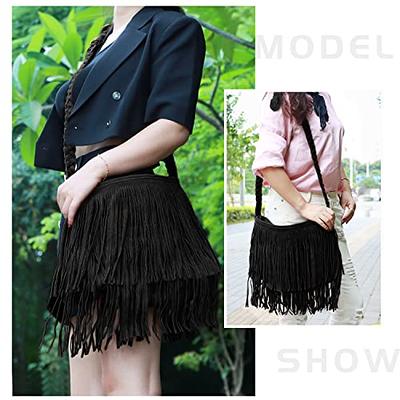 LUI SUI Fringe Hobo Purse Bags for Women Vintage Fringe Crossbody Bag Small  Envelope Tassel Shoulder Bags - Yahoo Shopping