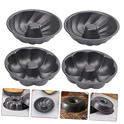 Silicone Donut Pans for Baking, 16 Pcs Mini Bundt Pan Silicone Donut Molds, Nonstick Doughnut Muffin Pumpkin Cup Cupcake Molds Pan, Mini Fluted Tube