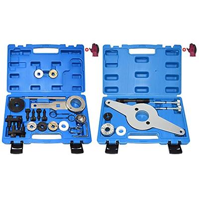 Yuesstloo Camshaft Crankshaft Engine Timing Tool Kit 21PCS & Vibration  Damper Holding Tool Crankshaft Pulley Removal Shock Absorber, Compatible  with Audi VW 1.8 2.0 TFSi EA888, with Gloves - Yahoo Shopping