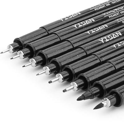 Micro Fineliner Drawing Art Pens 6 Black Fine Line Waterproof Ink Set Artist