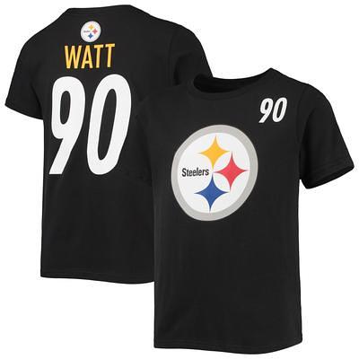 Men's Fanatics Branded T.J. Watt Black Pittsburgh Steelers Player Icon Name  & Number Pullover Hoodie