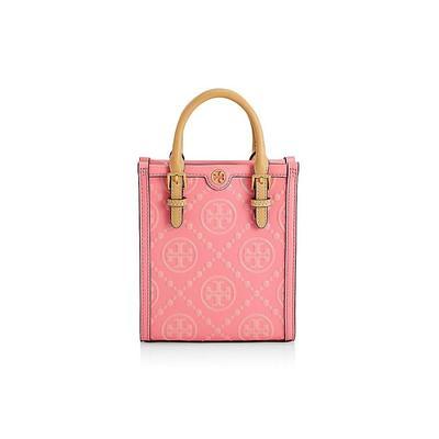 Tory Burch T Monogram Embossed Patent Leather Studio Bag