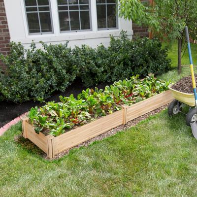 SmileMart Wooden Raised Planter Box for Vegetables, Plants and Herbs 