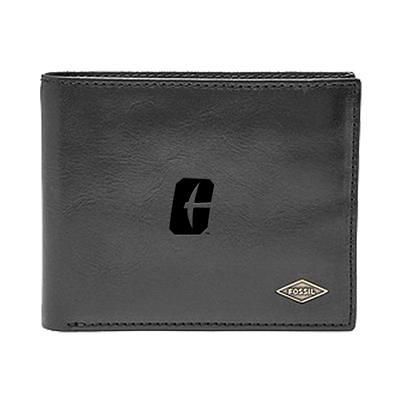 Fossil Men's Quinn Leather Bifold with Flip ID Wallet, Black