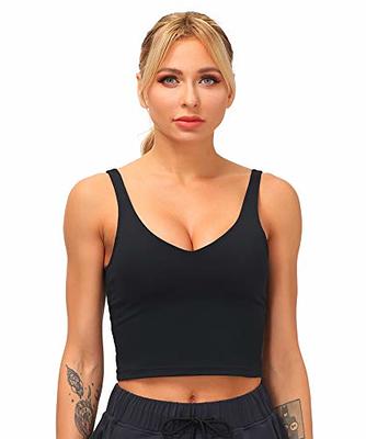 Women's Longline Sports Bra Wirefree Padded Medium Support Yoga