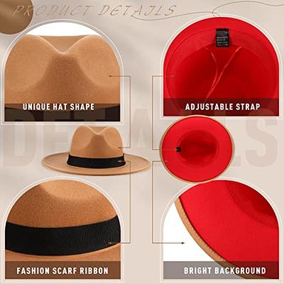 Summer Hats, Adjustable Panama Style Hat W. Wide Brim Beach Hat Black