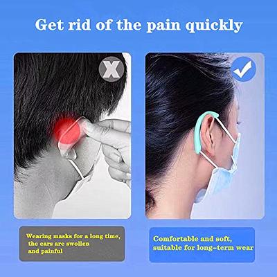 HTGT Ear Savers for Masks Earloop Covers Protectors Strap Extender Guard  Protection - Cotten Mask Ear Cushions Saver Anti Pain Adjustable Reusable