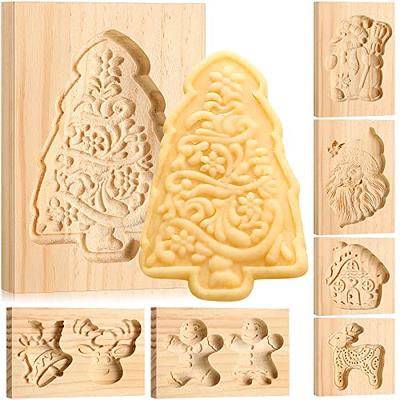 Shortbread Mold Carved Cookie Cutter Molds Wooden Gingerbread Cookie Mold