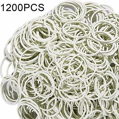 AMUU Rubber Bands1200pcs white small Rubber Band Mini Soft Elastic