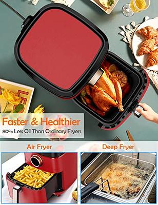 Moosoo Air Fryer 2qt Air Fryer Oven with Time/Temp Control, Air Fryer Liner, Size: 2 qt