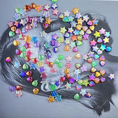 Heart Shape Acrylic Beads Transparent Ab Colors Loose Spacer Beads