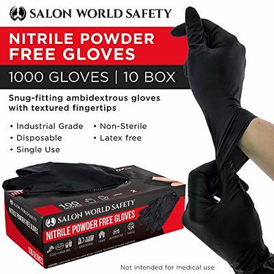 HD Black Nitrile Disposable Gloves, 10 Boxes of 100, Size X-Large