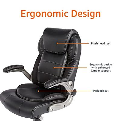 FAMSINGO Ergonomic Mesh Office Chair, High Back Comfortable Desk Chair with  Adjustable Lumbar Support, Headrest and Flip-up arms, Wide Memory Foam