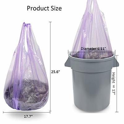 Small Trash bags 4 Gallon,Bathroom Trash Bags, Small Garbage Bags for  Bathroom Office Small Trash Can, 5 Rolls(100 Counts) Purple