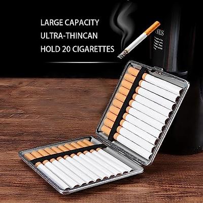 Men's Cigarette Case with Gift Box for 20pcs Vintage Metal Cigarette Box on  Sale