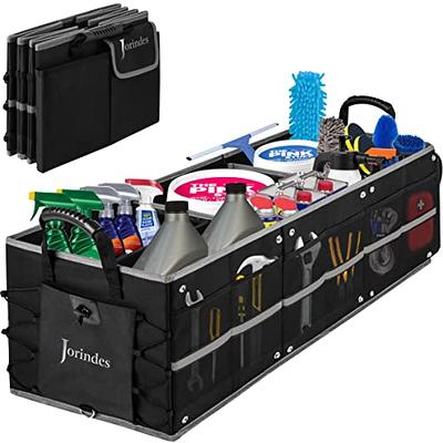 Trunk Organizer with Cooler, Collapsible Trunk Storage Container with Non  Slip Bottom Strips, Large Multi-Compartment Waterproof Car Trunk Organizer