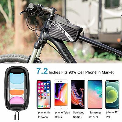 ROCKBROS Bike Top Tube Bag Bicycle Front Frame Bag Waterproof Bike Pouch  Pack Bike Phone Bag Cycling Accessories Pouch for Mountain Road Bike