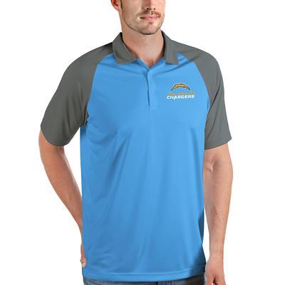 Antigua Mens La Rams Rugby Polo Shirt, Blue, Large