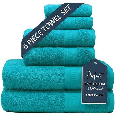 6-Piece Luxury Bath Towel Set: Includes 2 Bath Towels, 2 Hand