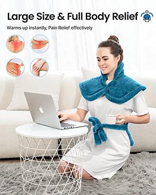 Heating Pad for Neck and Shoulders Weighted Wearable Wrap Around