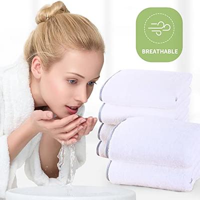 White Classic 12 Piece Bath Towel Set for Bathroom - Wealuxe Collection 2  Bath Towels, 4 Hand Towels, 6 Washcloths 100% Cotton Soft and Plush Highly