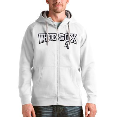 Men's Antigua Black Boston Red Sox Team Logo Victory Full-Zip Hoodie Size: Small