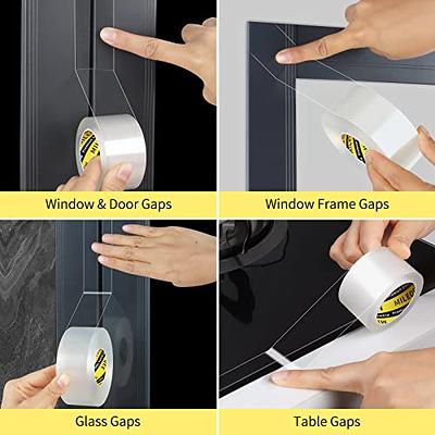 Dualplex High Density Foam Weather Stripping Door Seal Strip Insulation Tape Roll for Insulating Door Frame, Window, Air Conditioner | Self Adhesive Sealing