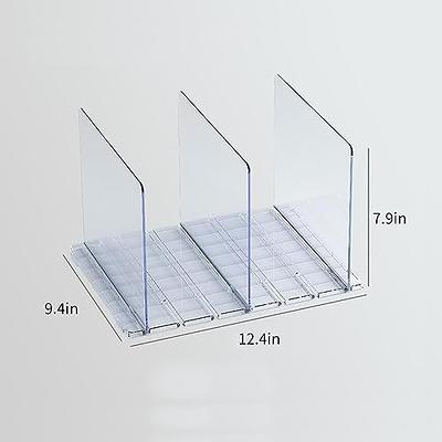 KIKILIE 8 Pack Clear Shelf Dividers, Transparent Closet Organizer, Acrylic  Dividers for Purse,Handbags,Clothes,Sweaters - No Tool Required