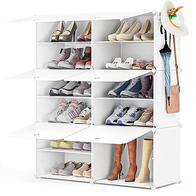  VTRIN Shoe Rack Organizer DIY 24 Pair Tower Shoe