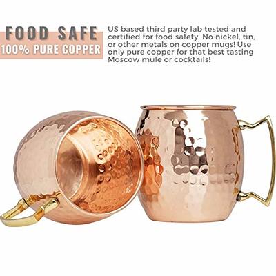 Pure Solid Copper Mugs 16oz Drinking Cup