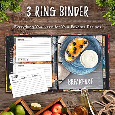 Recipe Book To Write In Your Own Recipes, 8.5x9.5 Recipe Ring